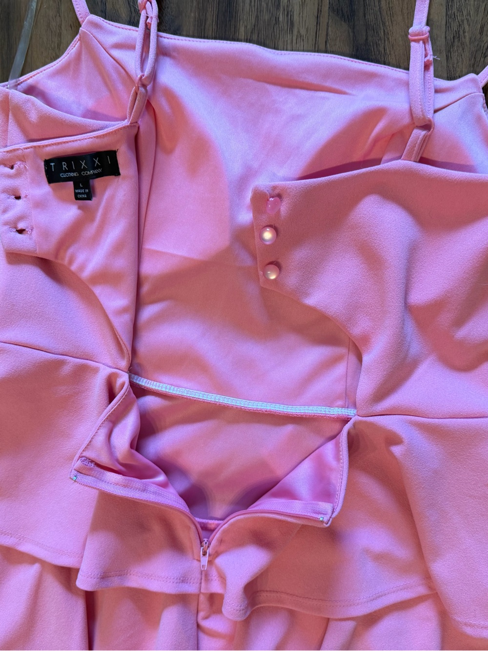 Pink Layered Ruffle Mini Dress - Picture 7 of 8